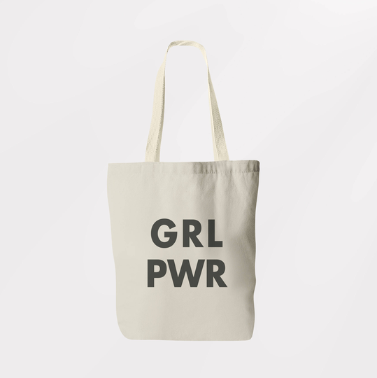 Grl Power Tote Bag/Shoulder Book Shopping Sachel Graphic Logo Eco Friendly