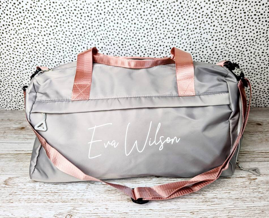 Personalised Duffle Bag Zip Up | Bride Holiday Honeymoon Gym Baby Hospital Gift Overnight Weekend