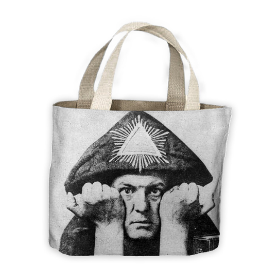 Aleister Crowley Hands Tote Shopping Bag For Life - Pagan Magick Occult