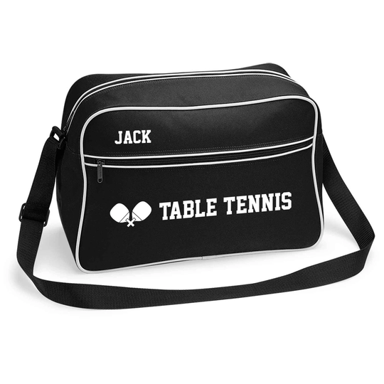 Personalised Retro Mens/Boys Table Tennis Sports Bag By Inspired Creative Design