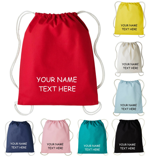Premium Custom Personalised Drawstring Pe Bag School Gym Kit Kids P.e Sports Swimming Best Quality