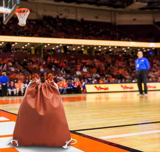 Real Basketball Material Drawstring Bag/Backpack Perfect For Pe, Days Out & The Gym. The Gift Sports Fans + Fans