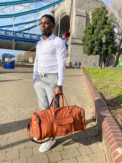Weekend Bag, Cabin Luggage, Travel Gym Holiday Workout Office Bag. Storage Bag Genuine Leather, Hand Luggage, Holdall UK