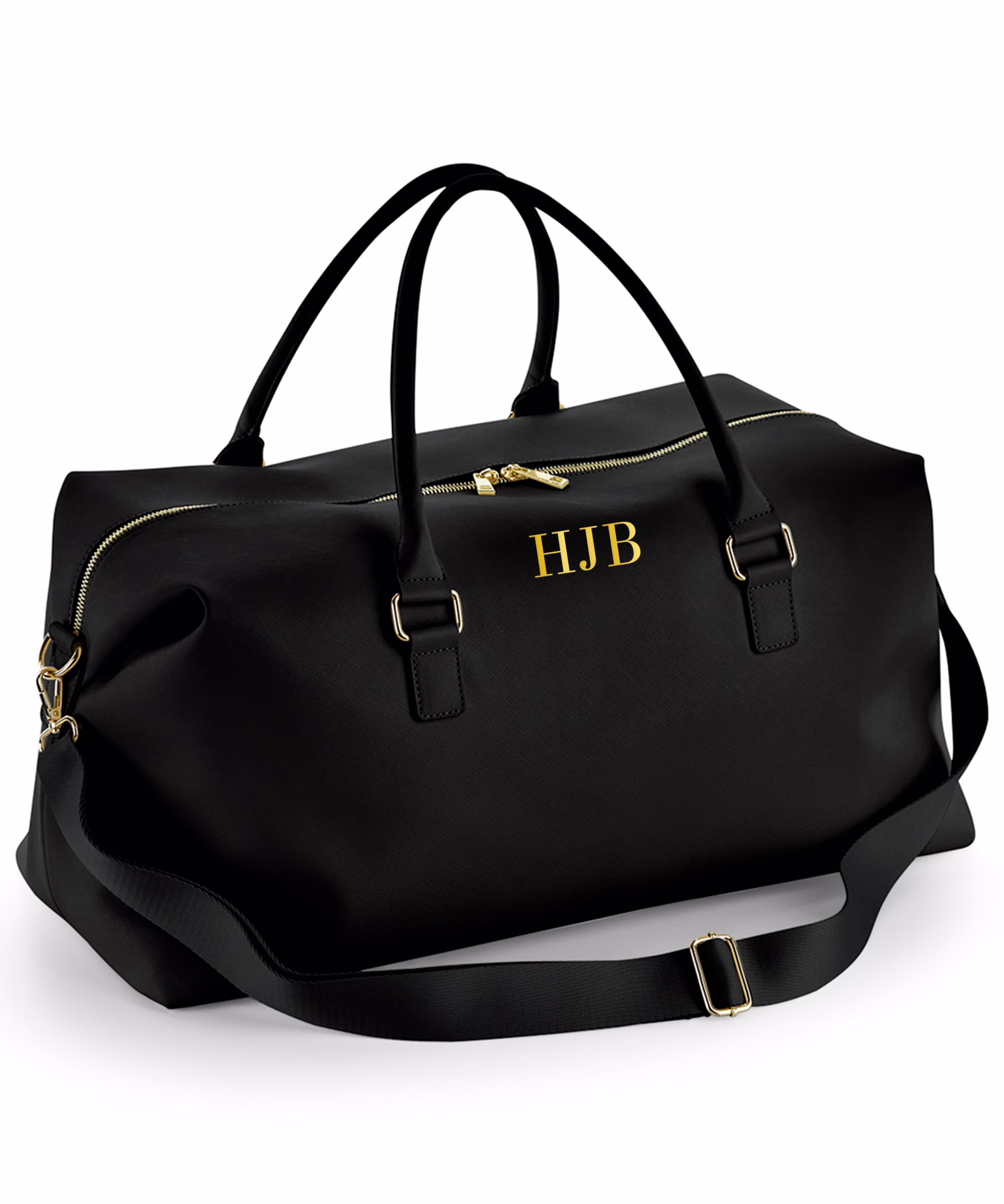 Custom Holdall, Personalised Overnight Bag, Weekend Bag, Personalised Leather Look Hospital Changing Grey