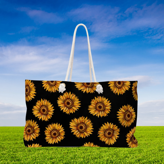 Sunflower Bag ~ Weekender Oversized Beach Shopping Tote
