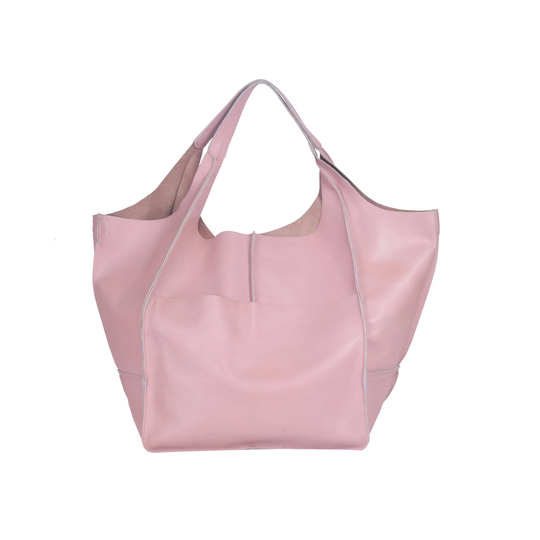 Baby Pink Oversize Leather Tote Shopper Bag Xxxl Size Shoulder Large Travel Shopping Oversized Everyday