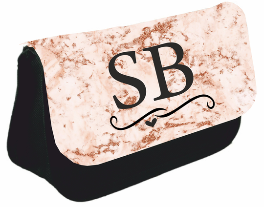Personalised Marble Initial Pencil Case Back To School Girls Free Delivery