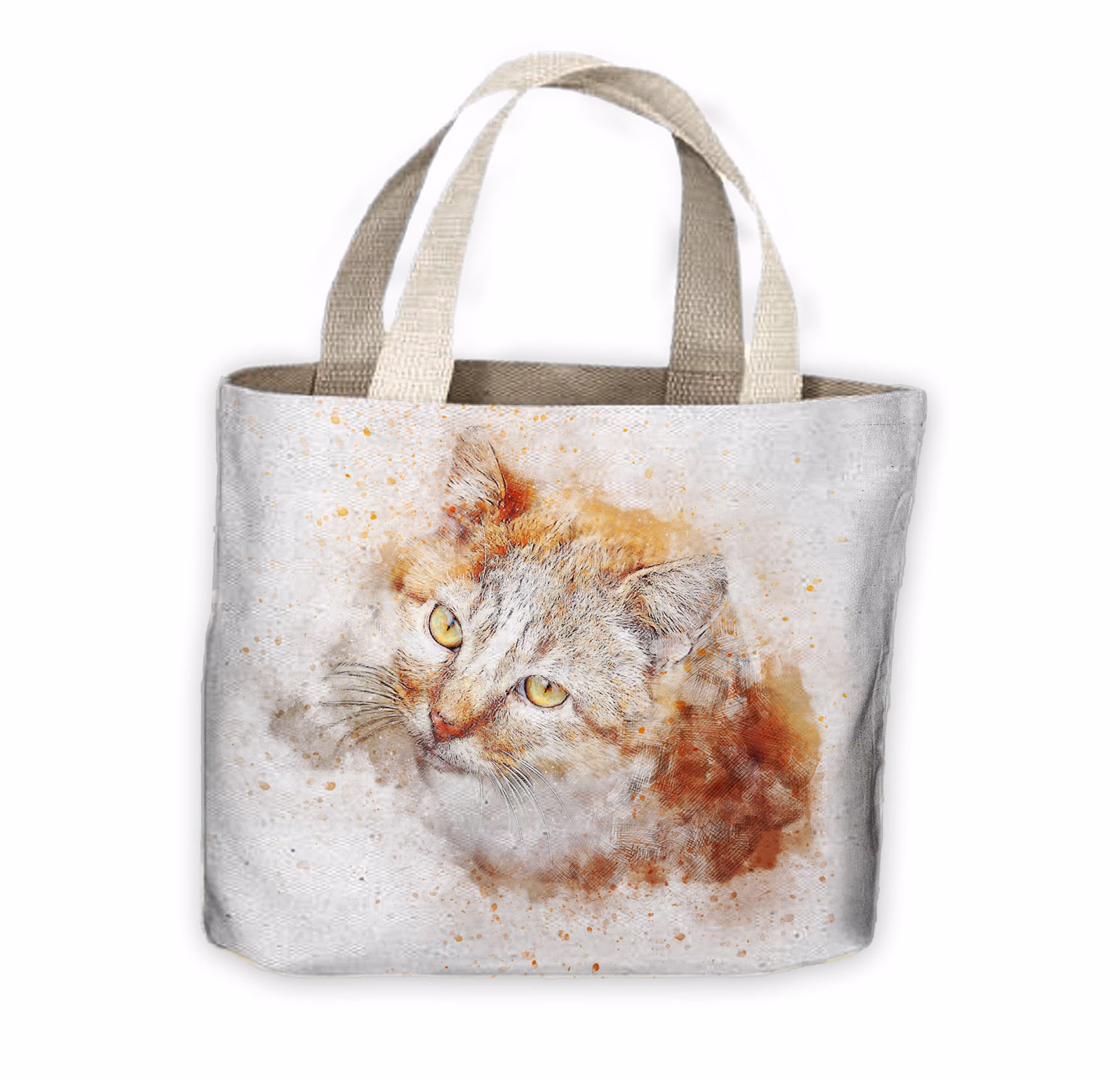Ginger Cat Drawing Tote Shopping Bag For Life - Cats Animals Cute Kitten