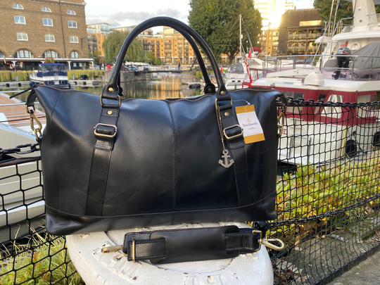 Genuine Leather Duffle Bag, Gym Bag, Workout Overnight Holdall Cabin Luggage, Cowhide Leather, Travel Bag