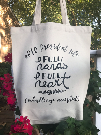 Pto Tote, President Customizable, Parent Teacher Thank You, Gift For