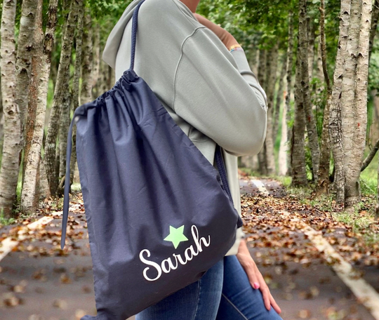 Premium Cotton Gym Bag, Personalised Backpack, Boys Girls Bag