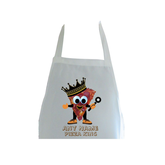 Personalised Pizza King Print Adults Apron