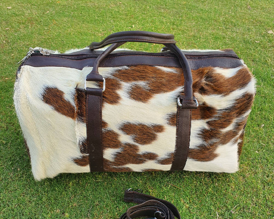 Duffle Bags For Men Women, Cowhide Travel Bag , Gym & Beach Bag Custom Made Large Bag, Weekend Holdall Bag. Gift Her Him