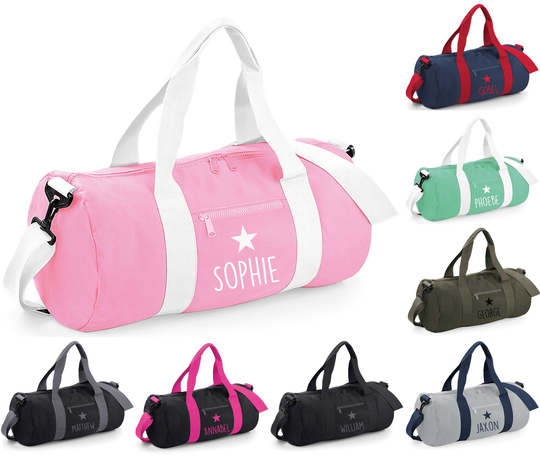 Personalised Star Name Barrel Bag