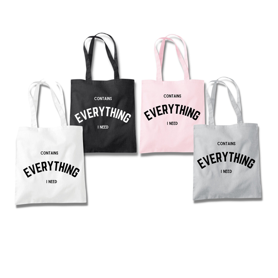 Contains Everything I Need Tote Bag Mums Stuff Perfect Mothers Day Gift For Her Personalised Reusable Shopping Grocery Md9