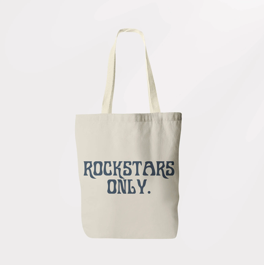 Rockstars Only Tote Bag/Book Shopping Sachel Graphic Logo Eco Friendly
