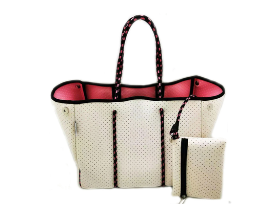 White Neoprene Purse