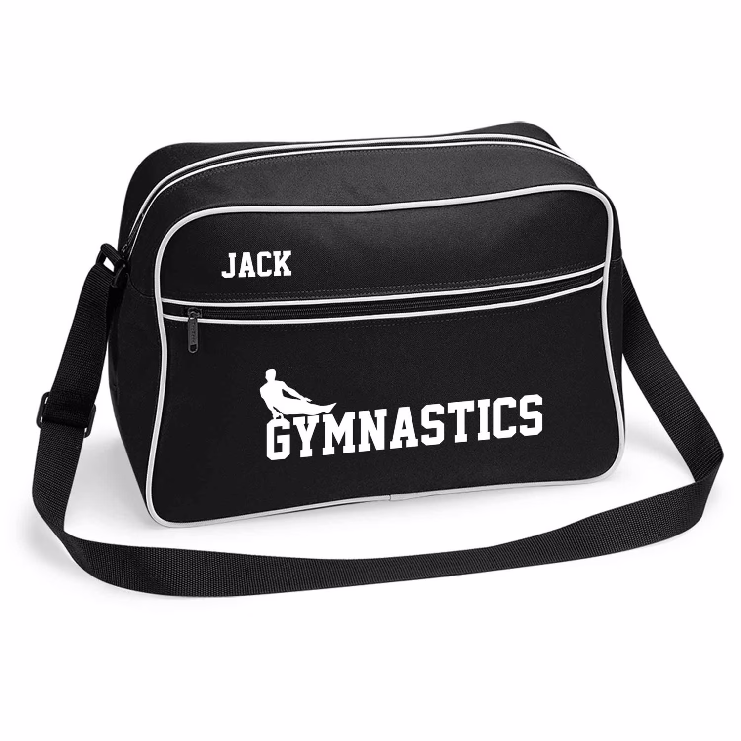 Personalised Retro Mens/Boys Gymnastics Sports Bag By Inspired Creative Design