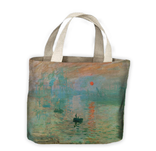 Claude Monet Impression Sunrise Tote Shopping Bag For Life