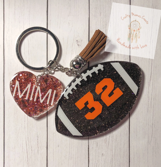 Acrylic Football Keychain