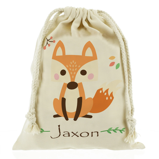 Personalised Fox School Bag With Name Added Also Bear, Frog, Bird & Hedgehog Designs Available Great Games