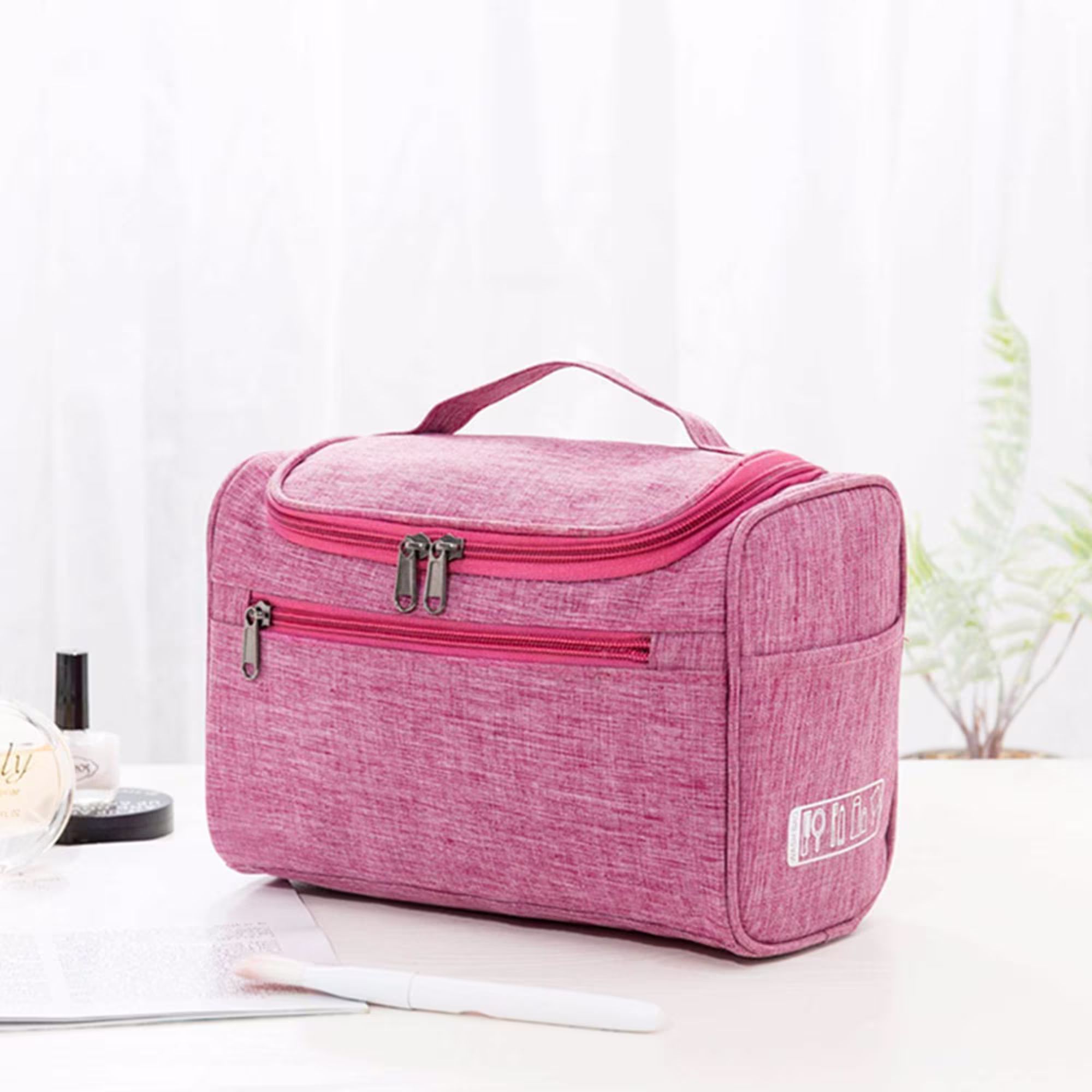 Travel Extra Large Cosmetic Makeup Wash Toiletry Bag Portable Organizer Handbag Handmade