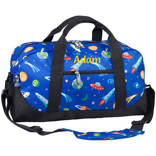 Personalised Sports Duffel Bag - Outer Space | Overnight, Sport, Travel For Boys, Girls Kids Barrel Bags Holdall Children