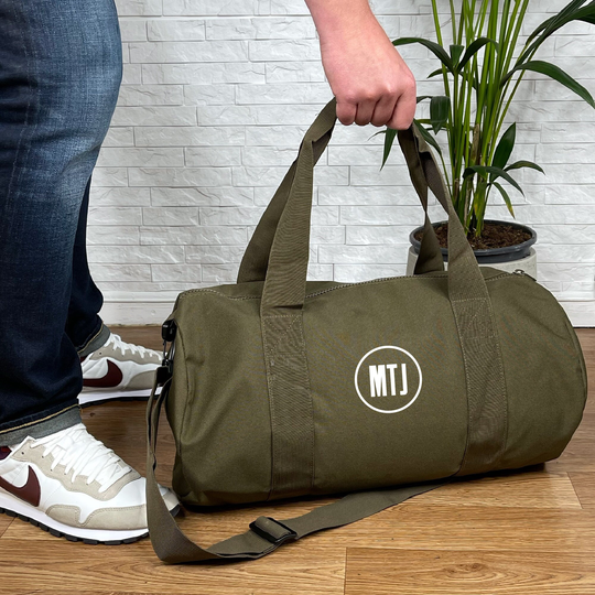 Personalised Holdall With Initials in Circle