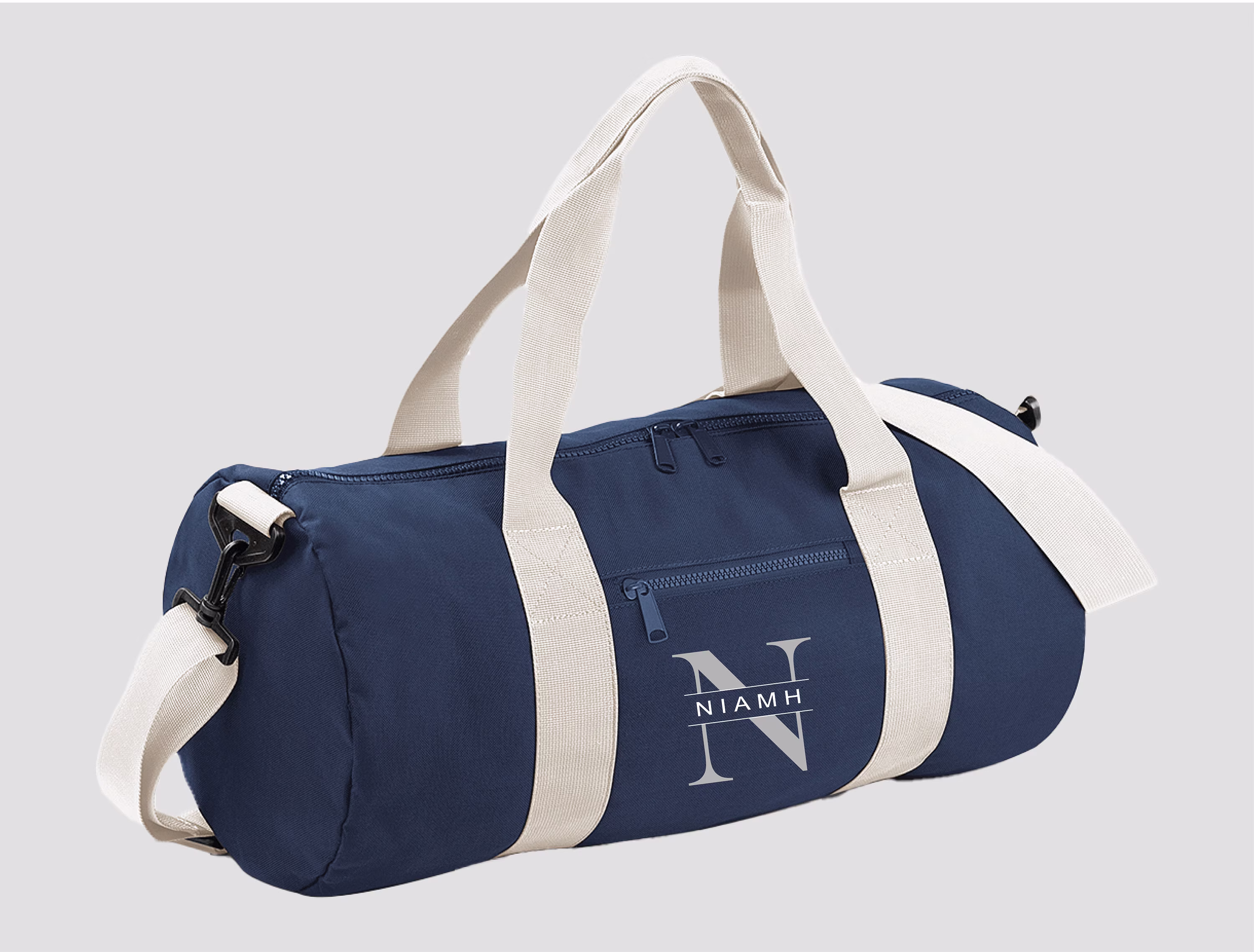 Barrel Bag Personalised With Your Name & Initial
