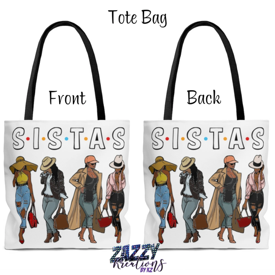 Black Girl Tote - Sistas Bag Gift Idea Woman Carryall Accessory Travel For Women Shopping Beach