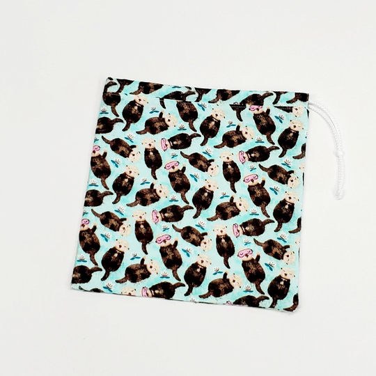 Otter Grip Bag, Gymnastics Gymnast Drawstring Chalk Makeup Pouch, Pouch