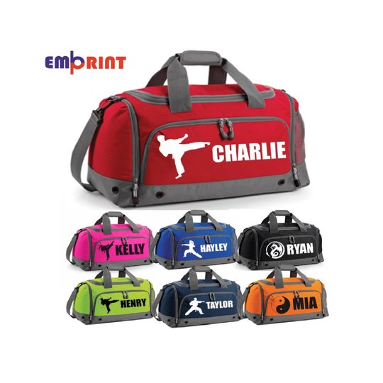 Personalised Karate Holdall Bag Kids Martial Arts Boys Girls Uniform Judo Kit Childrens