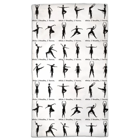 Gym/Travel Towel | While I Breathe, Dance Hand Ballet Class Accessory