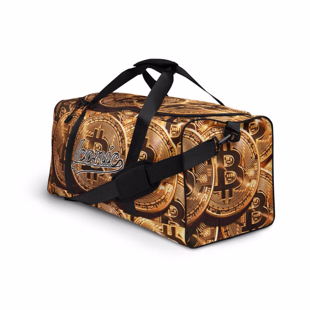 Royal Iconic | Bitcoin Billionaire Money Manifest Duffle Bag The Iconic Bb's Crypto Cash Secure The Btc Gold Standard Variant
