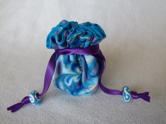 Fabric Jewelry Tote - Mini Size Pouch Wicky Wacky