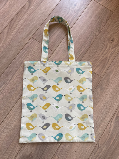 Bird Lovers Cotton Tote Bag, Soft Birdie Shopping Cheep Cheep, County Gift Avian