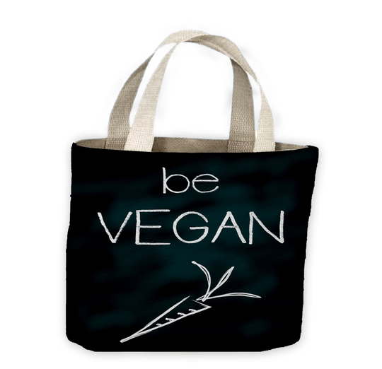 Be Vegan Tote Shopping Bag For Life - Animal Rights Vegi Gift Present