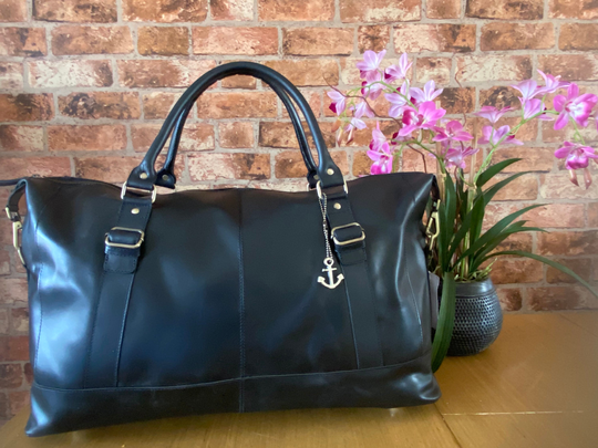 Travel Gym Overnight Cabin Luggage Workout Holdalls Duffle Genuine Leather Bag Cabin Office UK
