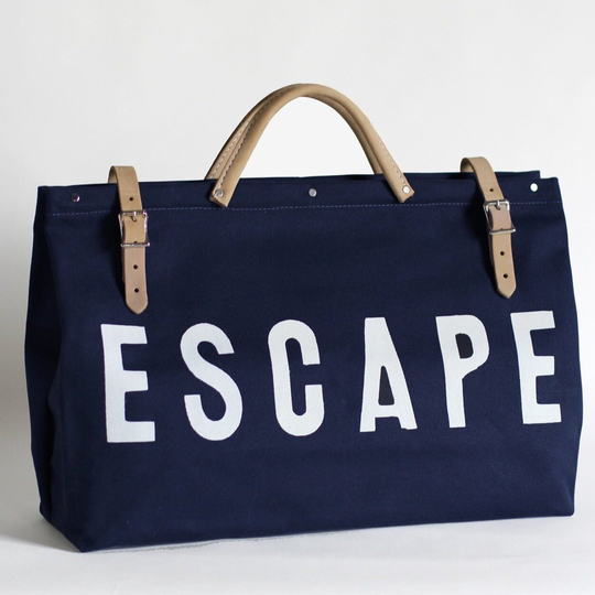 Escape Canvas Utility Bag Navy Blue | Forestbound Weekend Travel Escape Duffel Holdall