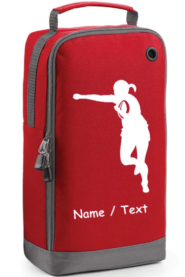 Rugby Player Personalised Boot Shoe Bag Accessory Kit Ladies