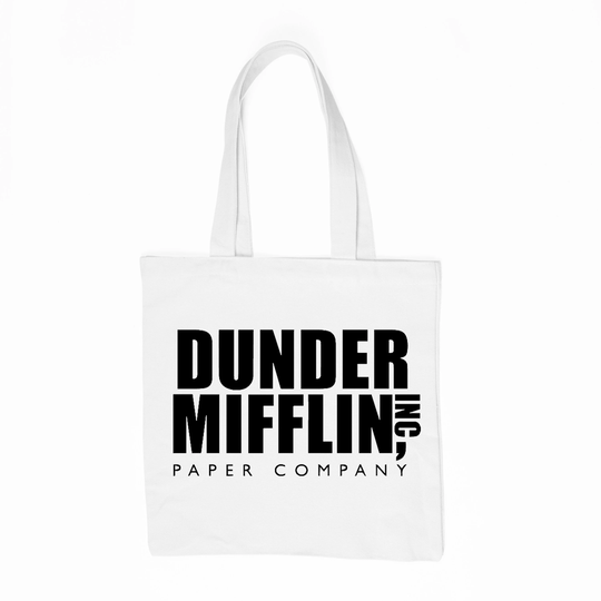 Dunder Mifflin Logo Tote Bag Shopping Grocery Commuter Tv Television Office