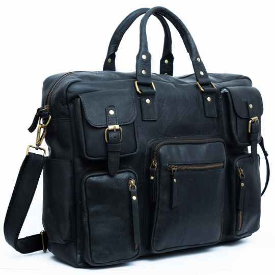 18 Inch Leather Messenger Bag Briefcase Laptop Bag/Shoulder Christmas Gift For Men/Women