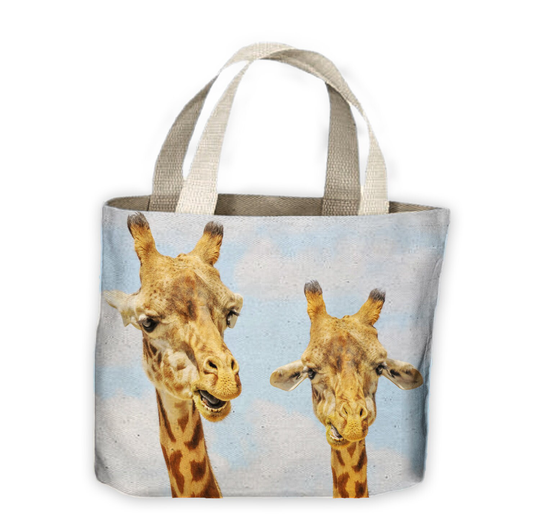 Giraffe Faces Tote Shopping Bag For Life - Funny Giraffes Safari