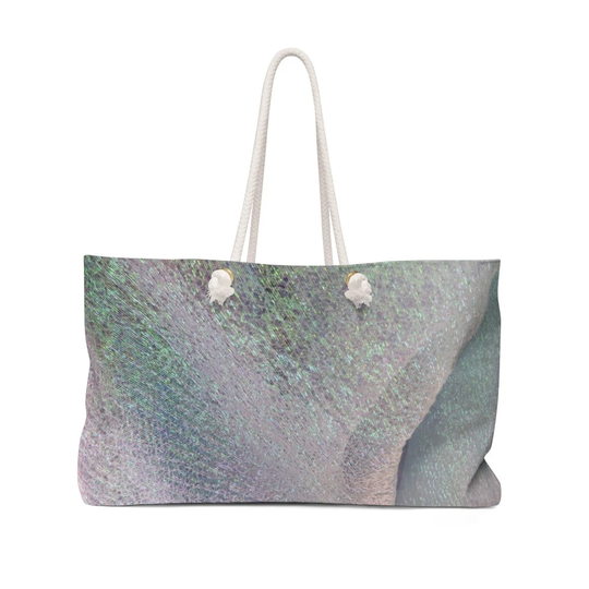 Tote Bag With Rope Handle - Weekender, Overnight, Beach, Around Town, Yoga , Exercise, Gym Abstract Art #114 Pastel Blue Lavender Green