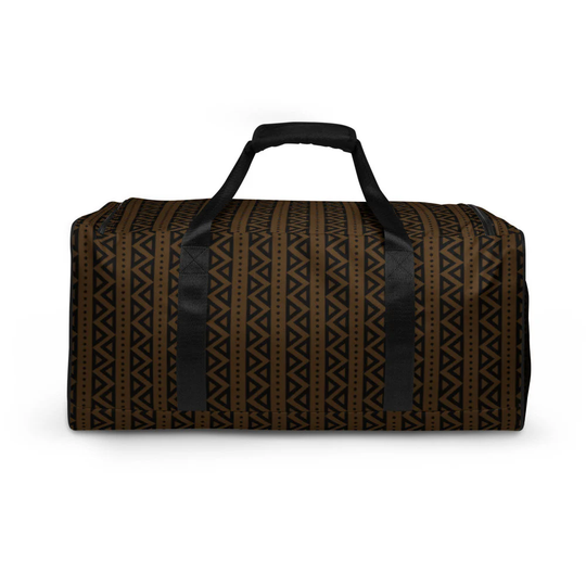 Brown African Print Duffle Bag