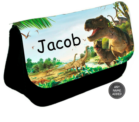 Dinosaur Pencil Case Personalised Back To School Boys Dino Gift School Bag Stationary Case