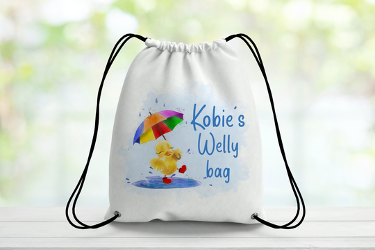 Personalised Splashy Duck Welly Bag