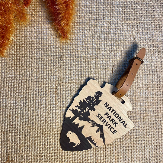 Engraved National Park Service Luggage Tag
