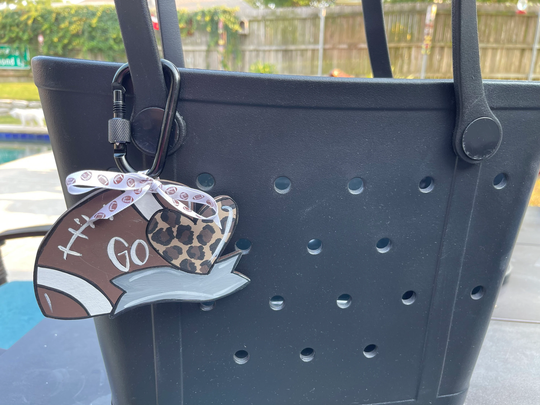 Football Mom Accessories- Personalized Bag Tag - Purse Charm