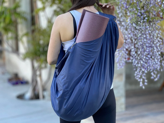 Oversized Yoga Mat Carrier With Pocket & Zipper, Sustainable Foldable Fitness Bag, Travel Bag For Weekend Gift Idea